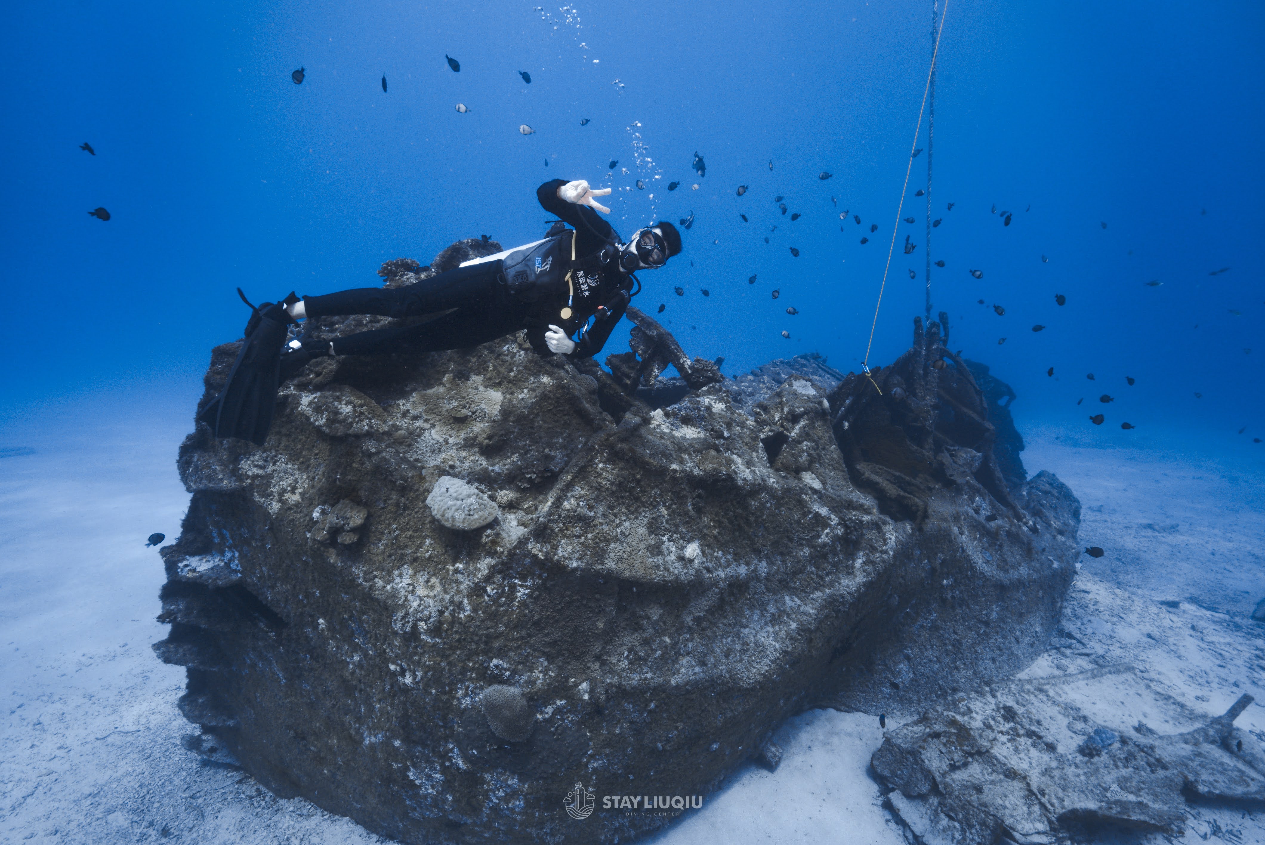 Scuba diving in Xiaoliuqiu, Taiwan