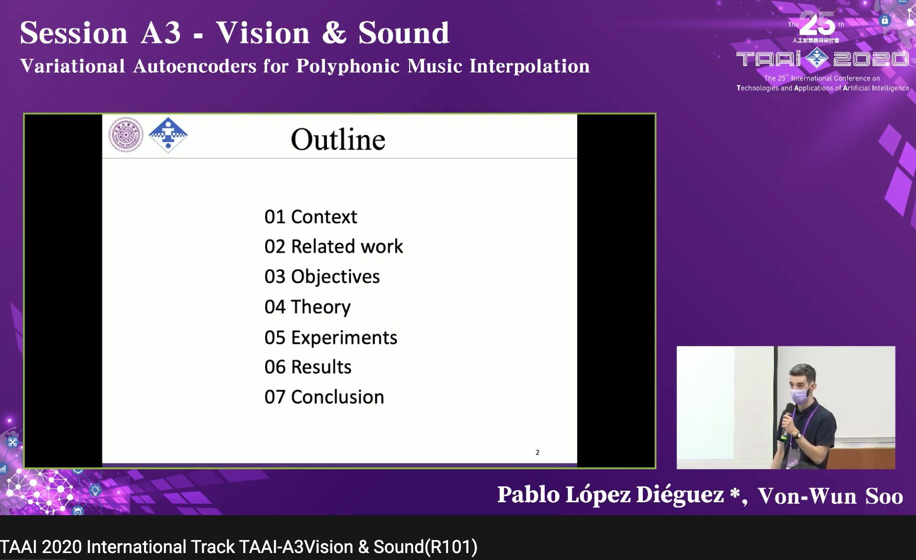 Presenting at TAAI 2020